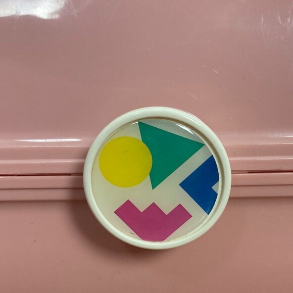 Vintage Caboodles 2 Tier Pink Jewelry Makeup Case Mirror Handle 5626 Made in USA - Picture 3 of 14